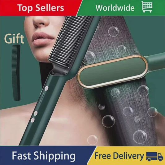 Hair Straightener Comb for Women & Men, Hair Styler with 5 Temperature Control